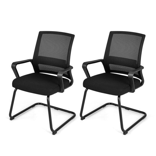 Office Guest Chair with Lumbar Support for Waiting Room-2 Pieces