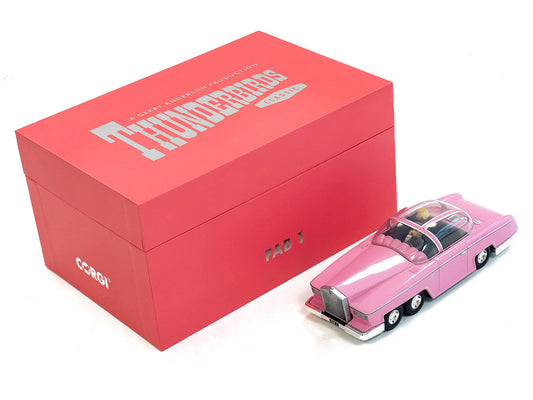 Rolls Royce FAB 1 Pink with Figures "Thunderbirds" (1965-1966) TV Series "F.A.B. Collection" Diecast Model by Corgi