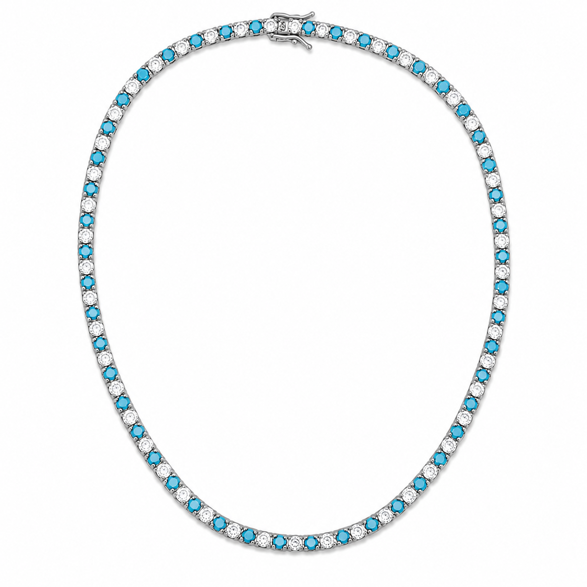 3mm CZ Tennis Bracelet – Color Stone & Clear Bezel Bracelet