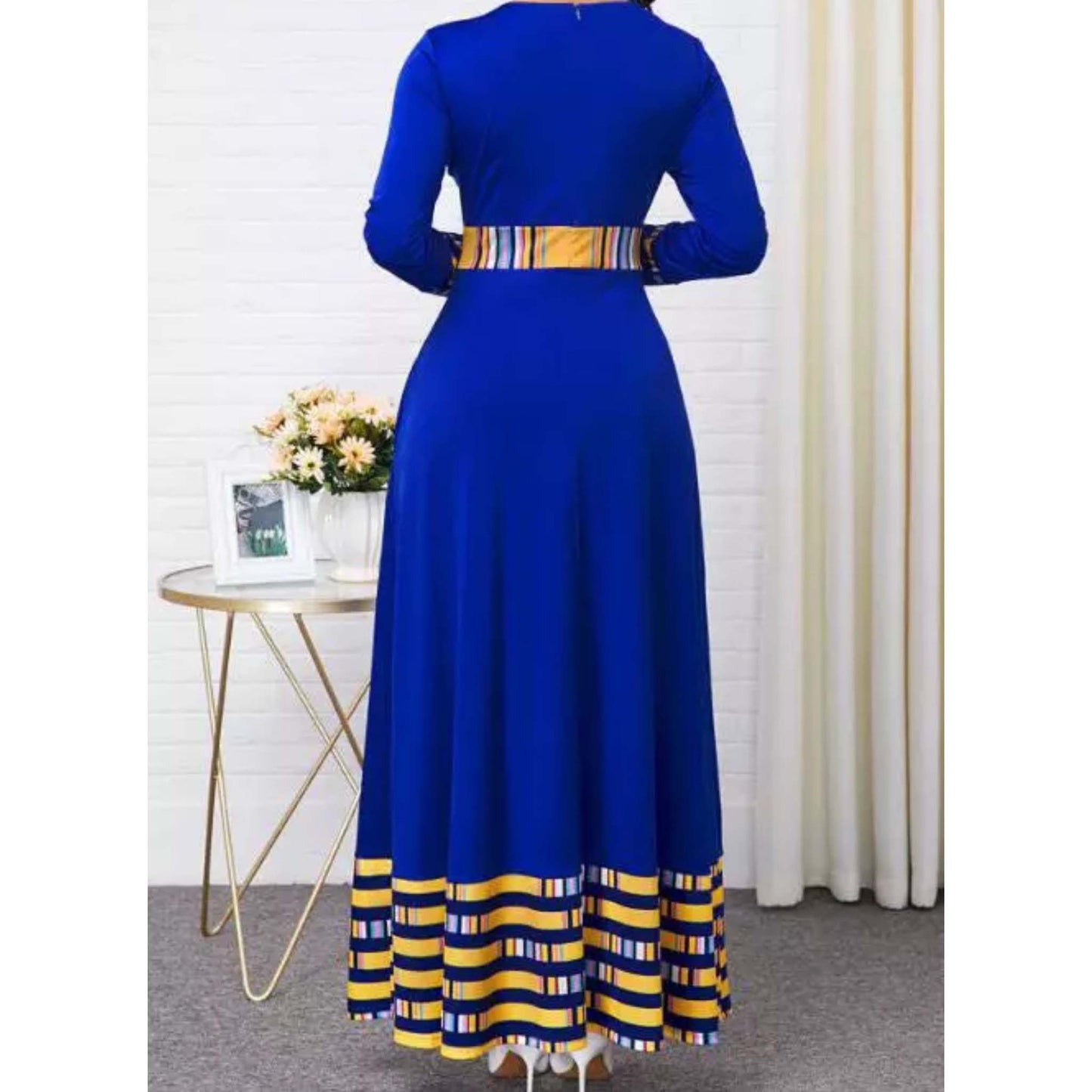 Dashiki Formal Long Sleeved Maxi Dress