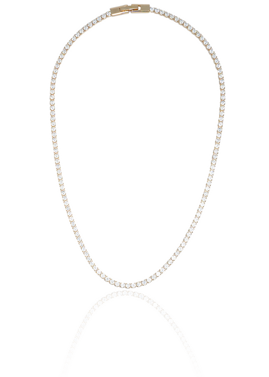Diamond Tennis Bracelet / Necklace with Cubic Zirconia Stones (H94)(I324A)