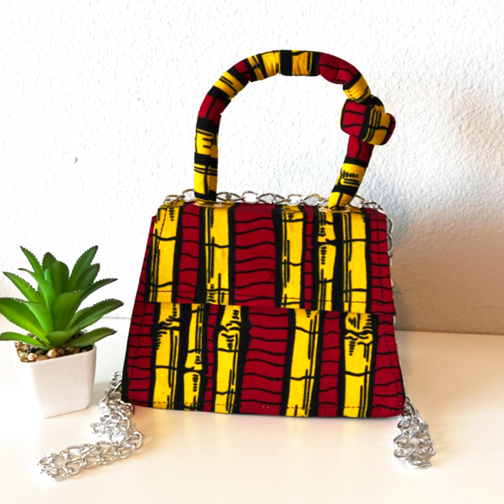 Asma Knot African Print Mini Bag
