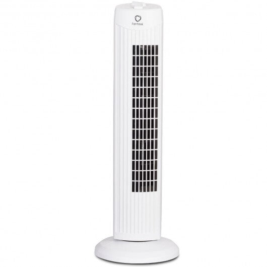 Fantask 35W 28 Inch Quiet Bladeless Oscillating Tower Fan-Black