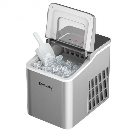 Portable Countertop Ice Maker Machine with Scoop-Red