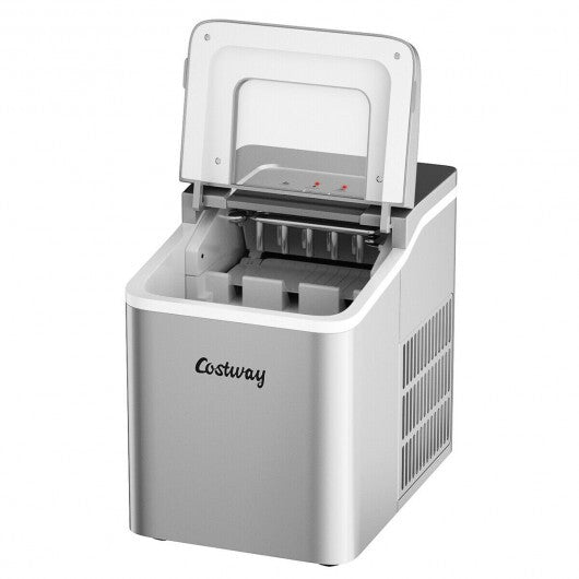 Portable Countertop Ice Maker Machine with Scoop-Red