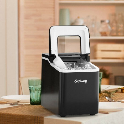 Portable Countertop Ice Maker Machine with Scoop-Red