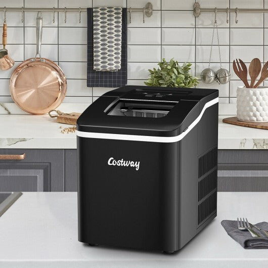 Portable Countertop Ice Maker Machine with Scoop-Red