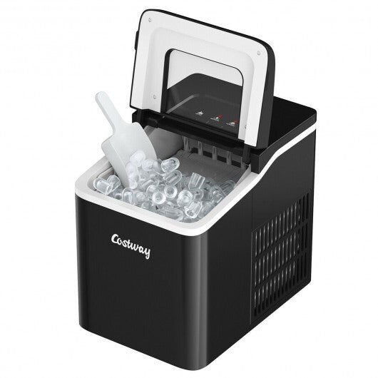 Portable Countertop Ice Maker Machine with Scoop-Red