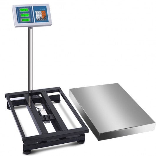 660 lbs Weight Computing Digital Floor Platform Scale - Color: White