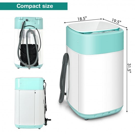 8lbs Portable Fully Automatic Washing Machine with Drain Pump-Pink