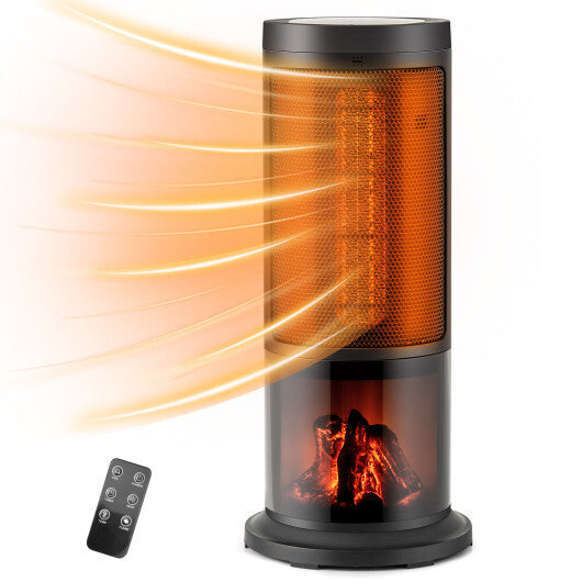 17 Inch 1500W Portable Tower Space Heater with 135 Oscillation-Black