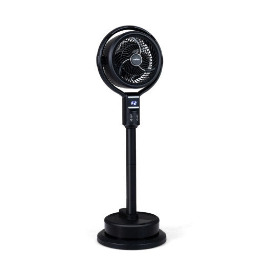 Misting Pedestal Fan Air Circulator with 90? Auto Oscillation Floor Standing Fan with 8 Speeds-White