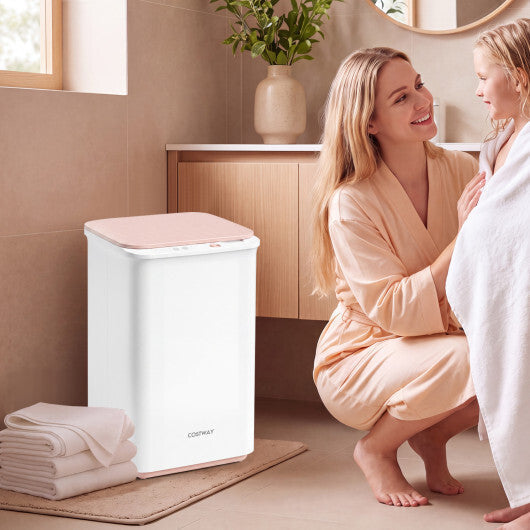 Heated Towel Warmer with 4 Heat Timer and Auto Shut Off for Oversized Towels-White
