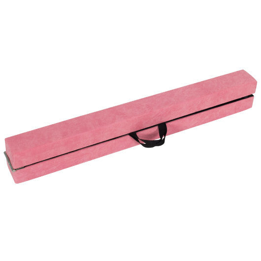 9 FT Folding Gymnastics Balance Beam with Anti-slip Base and Pine Wood Frame-Blue