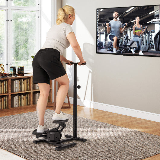 Steppers for Exercise Twist Stair Stepper Workout Equipmen-Black
