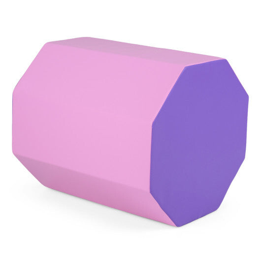 22.5" x 26" Octagon Tumbling Mat with Zippered Cover and Thick Foam Filling-Pink