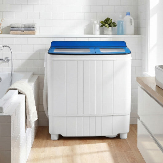 Portable Washing Machine 18 lbs Mini Laundry Machine with 11 LBS Washer-Blue