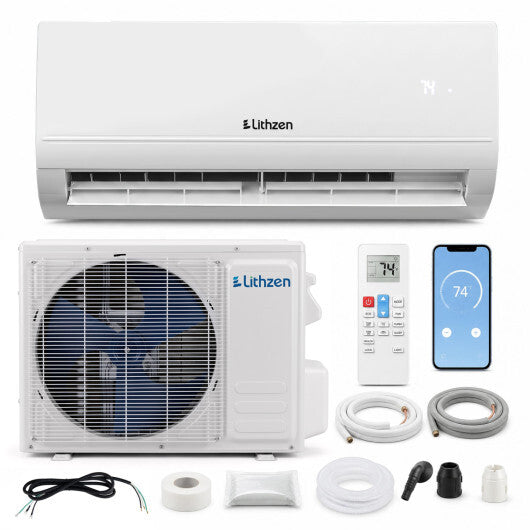 Lithzen 24000 BTU 208-230V 17 SEER2 Mini Split Air Conditioner and Heater WiFi Enabled