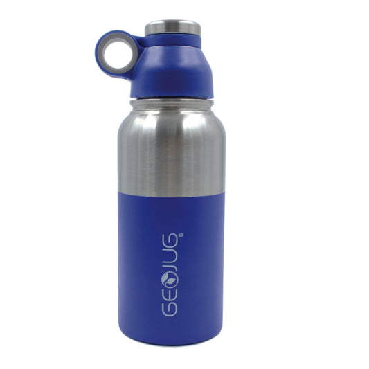 Brentwood GeoJug 18oz Stainless Steel Vacuum Insulated Water Bottle, Blue