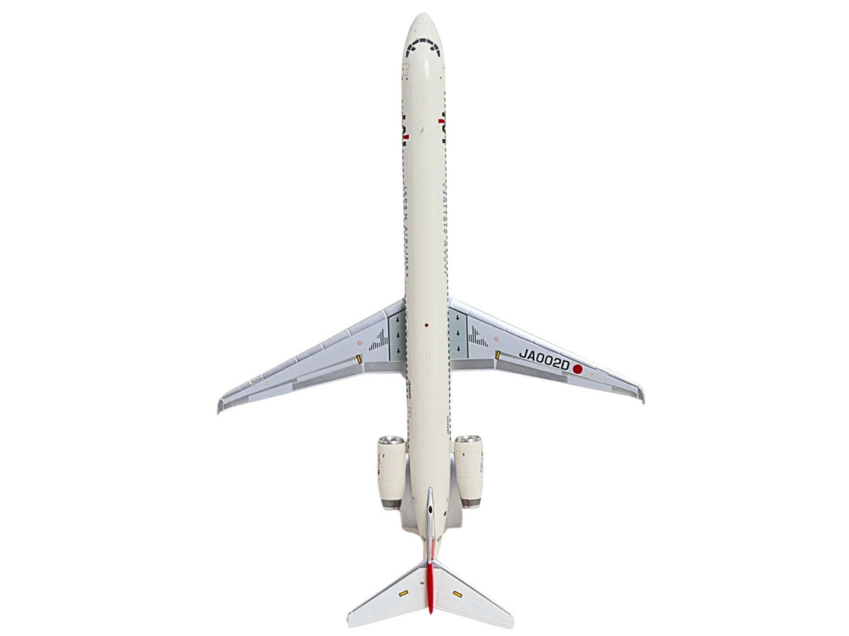 McDonnell Douglas MD-90 Commercial Aircraft "Japan Airlines" (JA002D) White with Red Tail "Gemini 200" Series 1/200 Diecast Model by GeminiJets