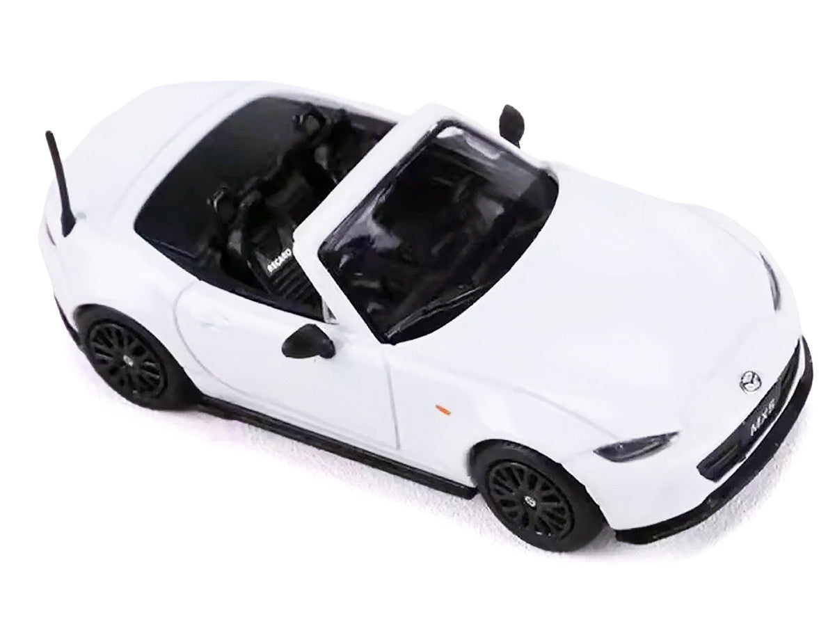 2024 Mazda MX-5 Roadster White 1/64 Diecast Model Car by GCD x Enchery