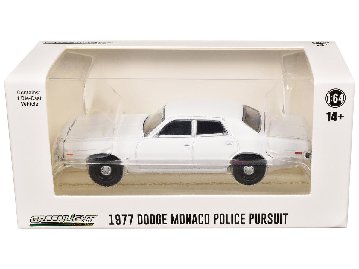 1977-78 Dodge Monaco Police Pursuit White "Hot Pursuit - Hobby Exclusive" Series 1/64 Diecast Model Car by Greenlight