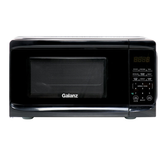 Galanz 0.7 cu ft 700W Countertop Microwave Oven in Black with One Touch Express Cooking