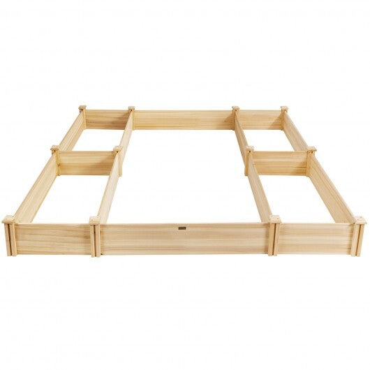 U-Shaped Wooden Garden Raised Bed for Backyard and Patio