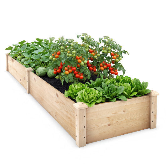Wooden Vegetable Raised Garden Bed for Backyard Patio Balcony