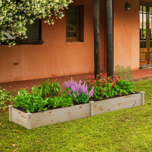 Wooden Vegetable Raised Garden Bed for Backyard Patio Balcony
