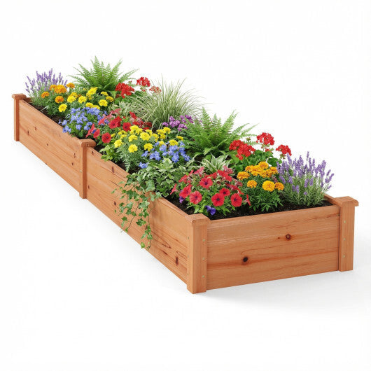 Wooden Vegetable Raised Garden Bed for Backyard Patio Balcony