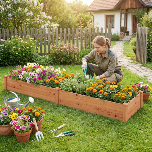 Wooden Vegetable Raised Garden Bed for Backyard Patio Balcony
