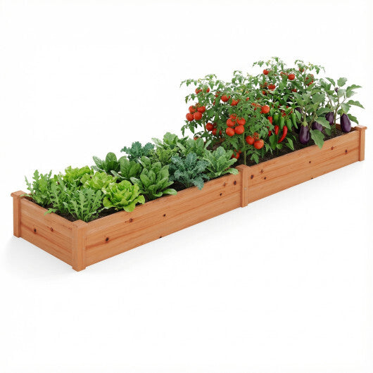 Wooden Vegetable Raised Garden Bed for Backyard Patio Balcony