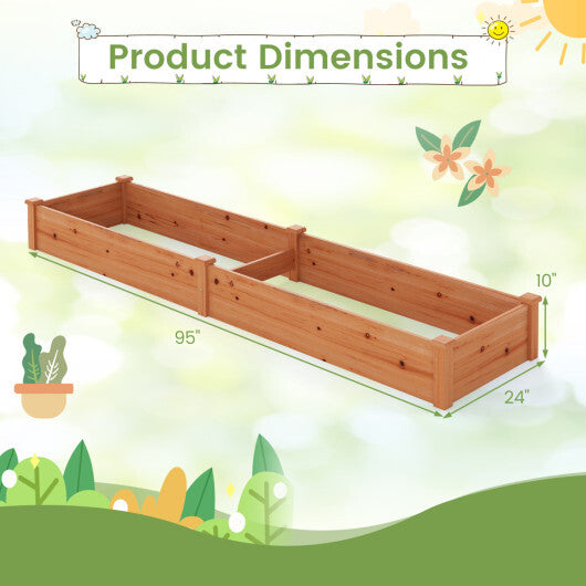 Wooden Vegetable Raised Garden Bed for Backyard Patio Balcony