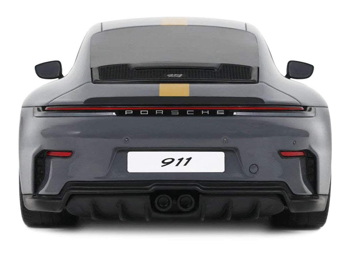2025 Porsche 911 (992.2) GT3 Touring Gray with Gold Stripe 1/18 Model Car by GT Spirit