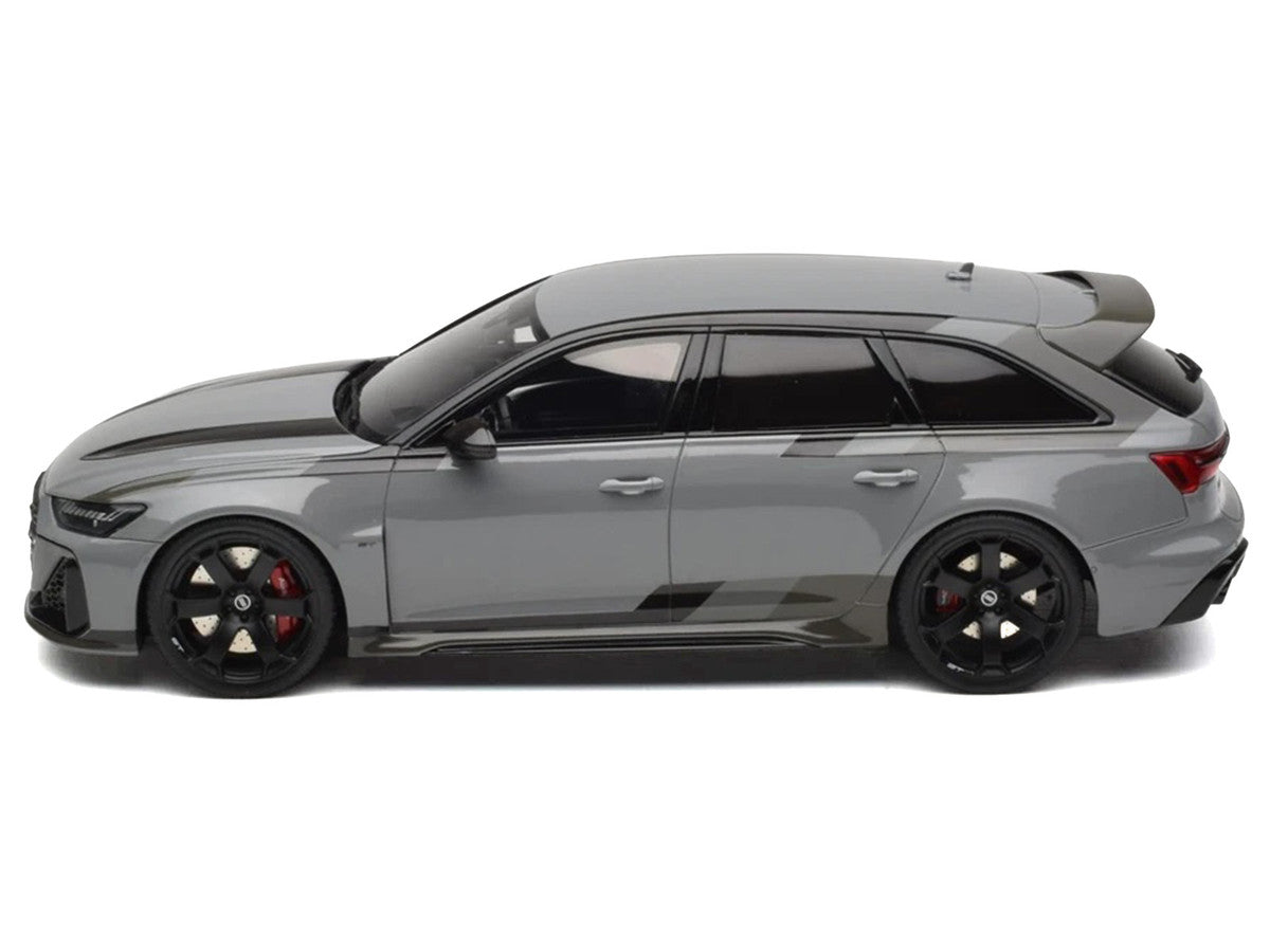 2024 Audi RS 6 GT Gray 1/18 Model Car by GT Spirit