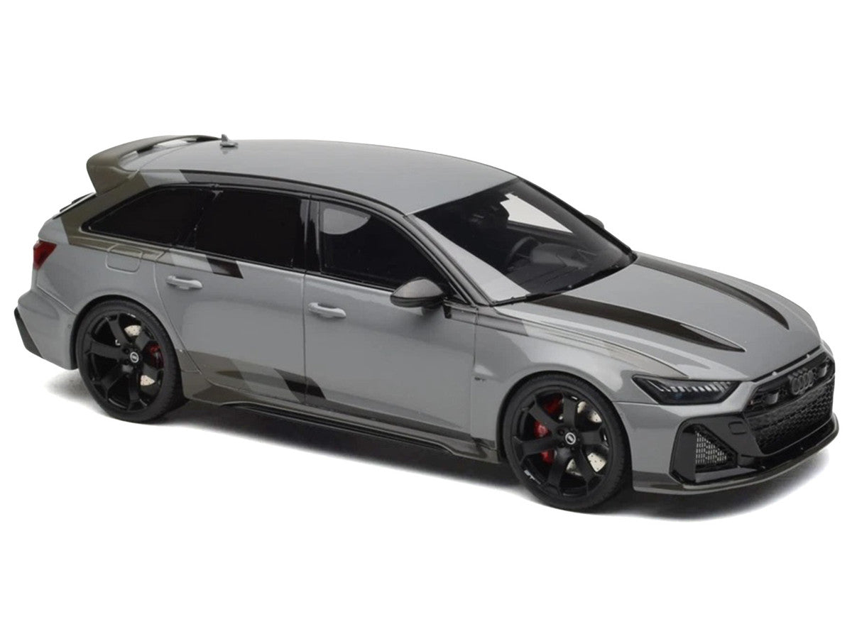 2024 Audi RS 6 GT Gray 1/18 Model Car by GT Spirit