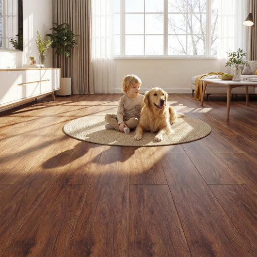 Floor Tile Vinyl Flooring Waterproof Vinyl Plank Flooring-Brown