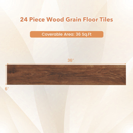 Floor Tile Vinyl Flooring Waterproof Vinyl Plank Flooring-Brown
