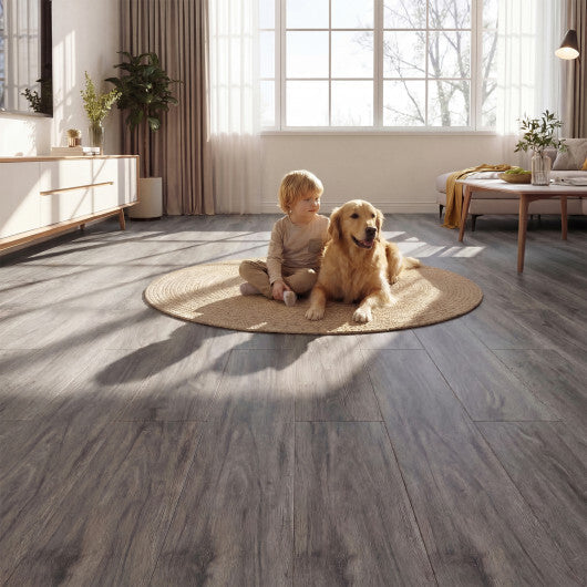 Floor Tile Vinyl Flooring Waterproof Vinyl Plank Flooring-Brown