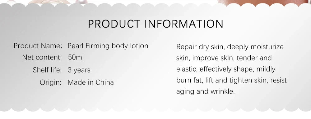 Yoxier Pearl Firming Body Lotion Slimming Cellulite Massage Remove Stretch Marks Cream Treatment Body Skin Care Health Lift Tool