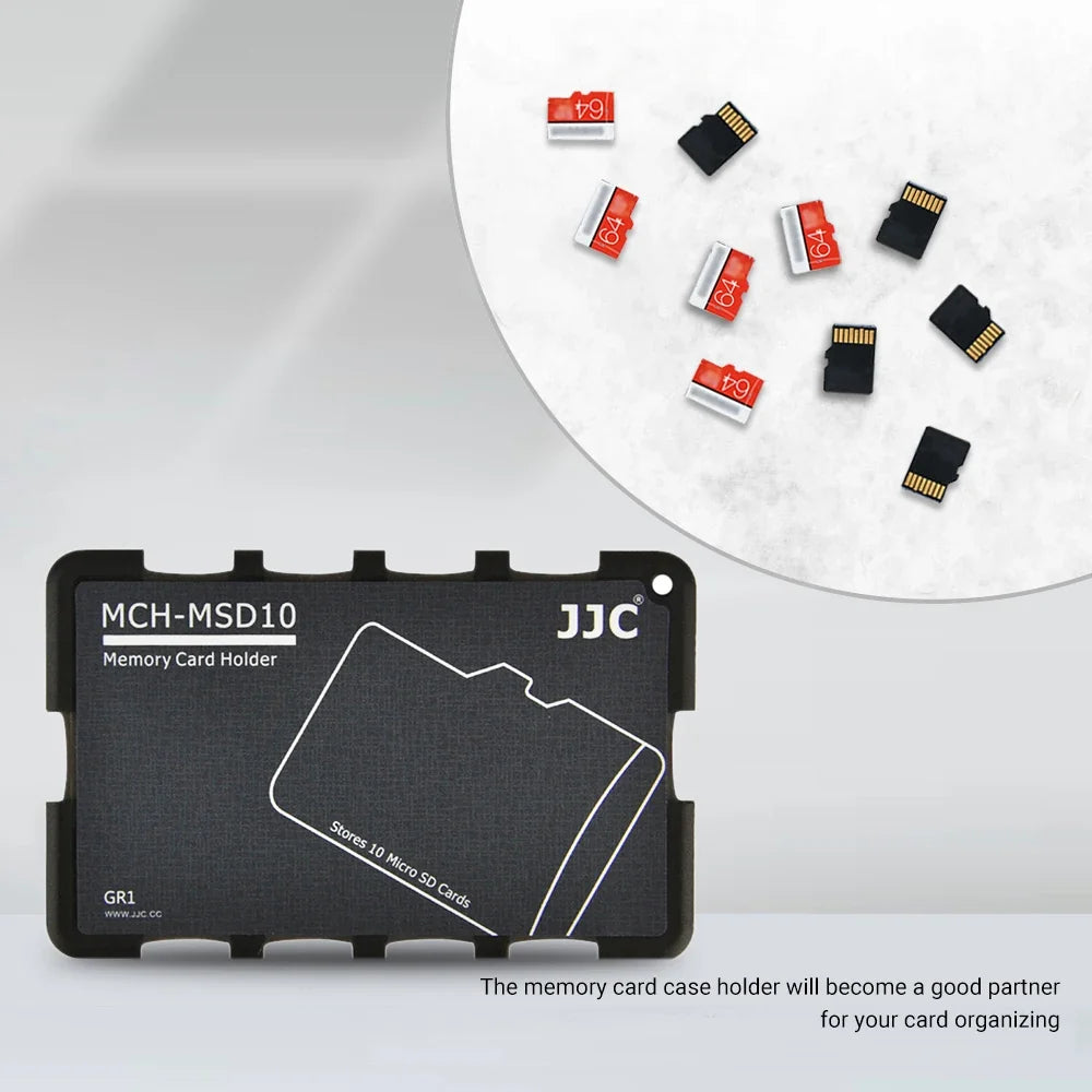 JJC Thin Micro SD Card Holder SD Card Case Wallet Credit Card Size for SD Micro SD TF Cards Hard Shell Camera Photo Accessories