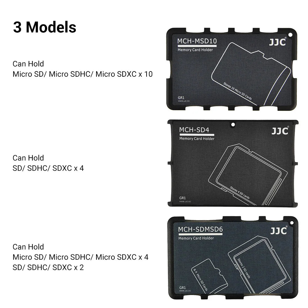 JJC Thin Micro SD Card Holder SD Card Case Wallet Credit Card Size for SD Micro SD TF Cards Hard Shell Camera Photo Accessories