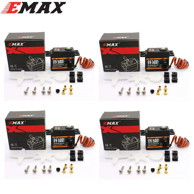4pcs EMAX ES3001 Standard 43g Servo for RC Helicopter Boat Airplane Compatible