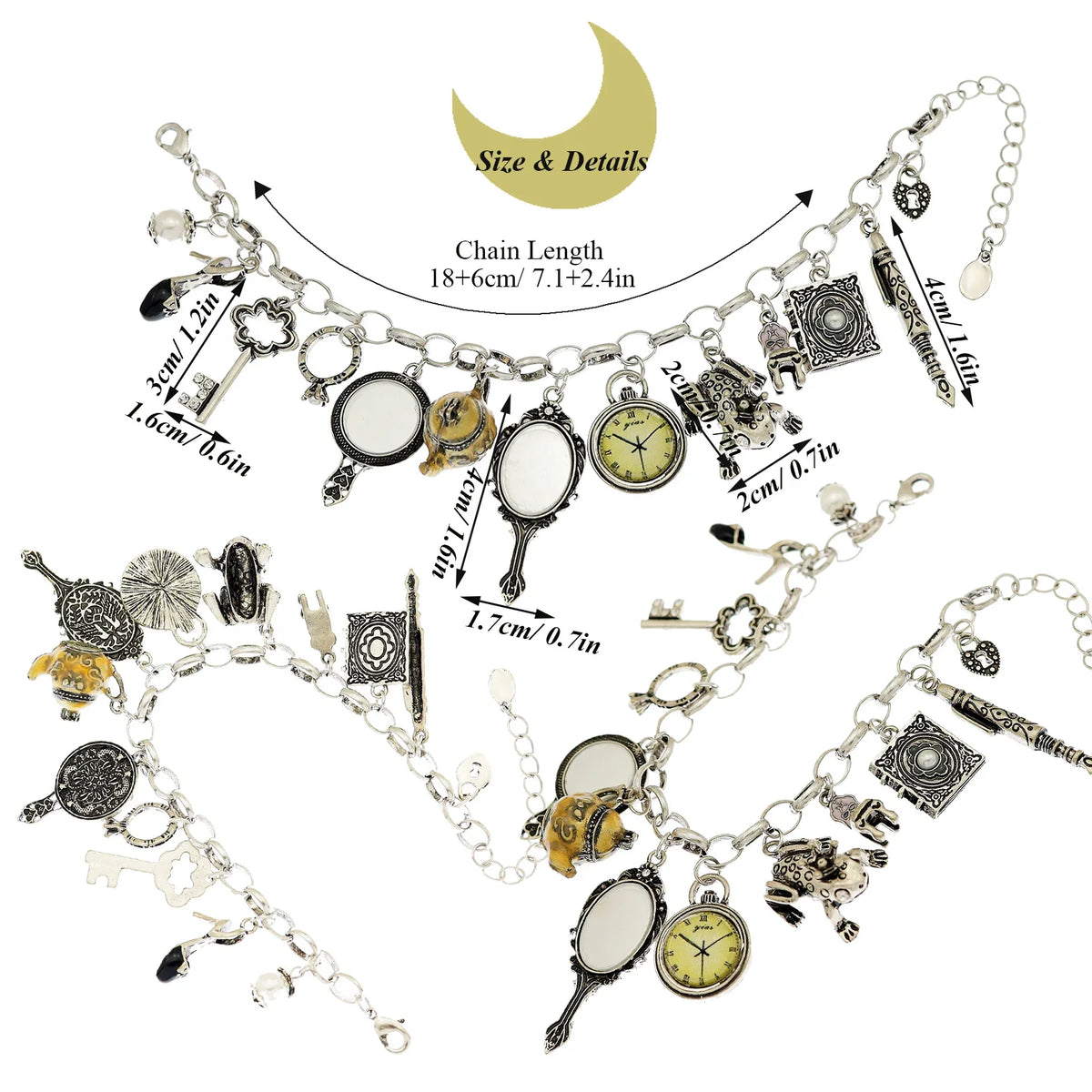 Clearance_Cat Pendant Charm Chain Link Bracelets For Women Cowgirl Cuff Bangles Fashion Jewelry Egyptian Bastet Pulseira Accesso