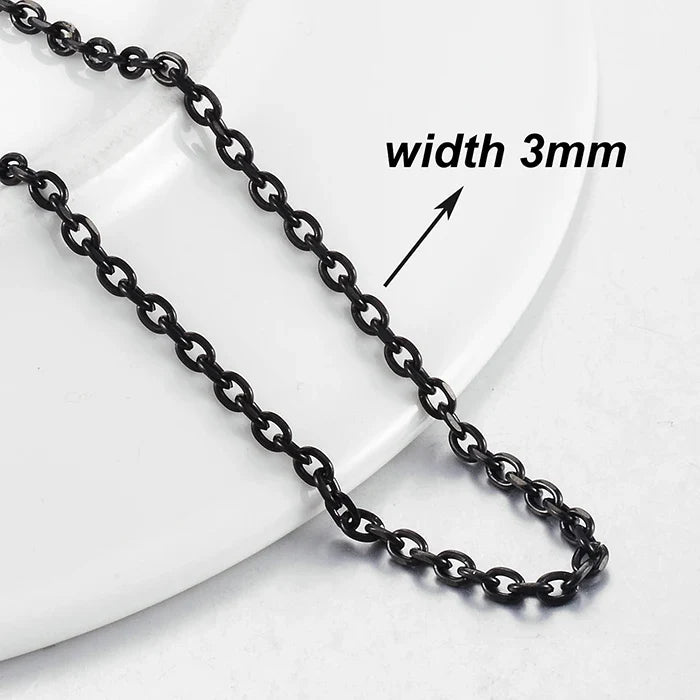 New Fashion Popular Black Necklace Men And Women Hip-Hop Dark Style Classic Jewelry