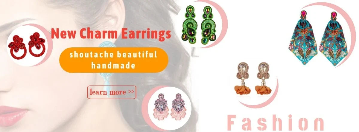 Fashion Handmade Jewelry Soutache Earrings Women Dangle Earrings Ethnic Boho Accessories Colorful Earring New Trendy Gift