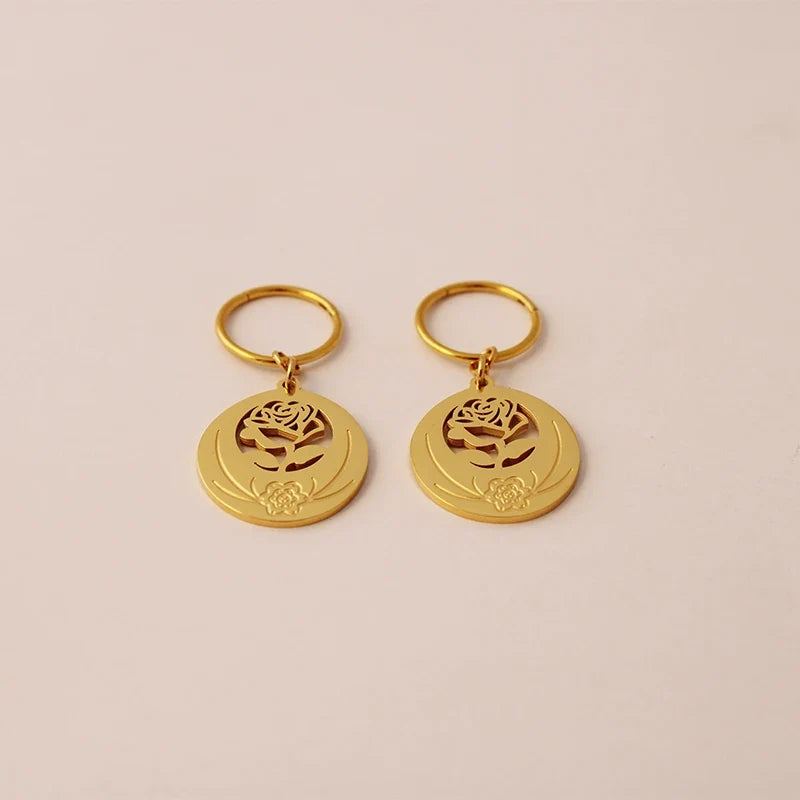 New Zealand Kiribati Hawaii Coconut Tree Shape Earrings for Women Girls Gold Color Stainless Steel Jewelry Gift