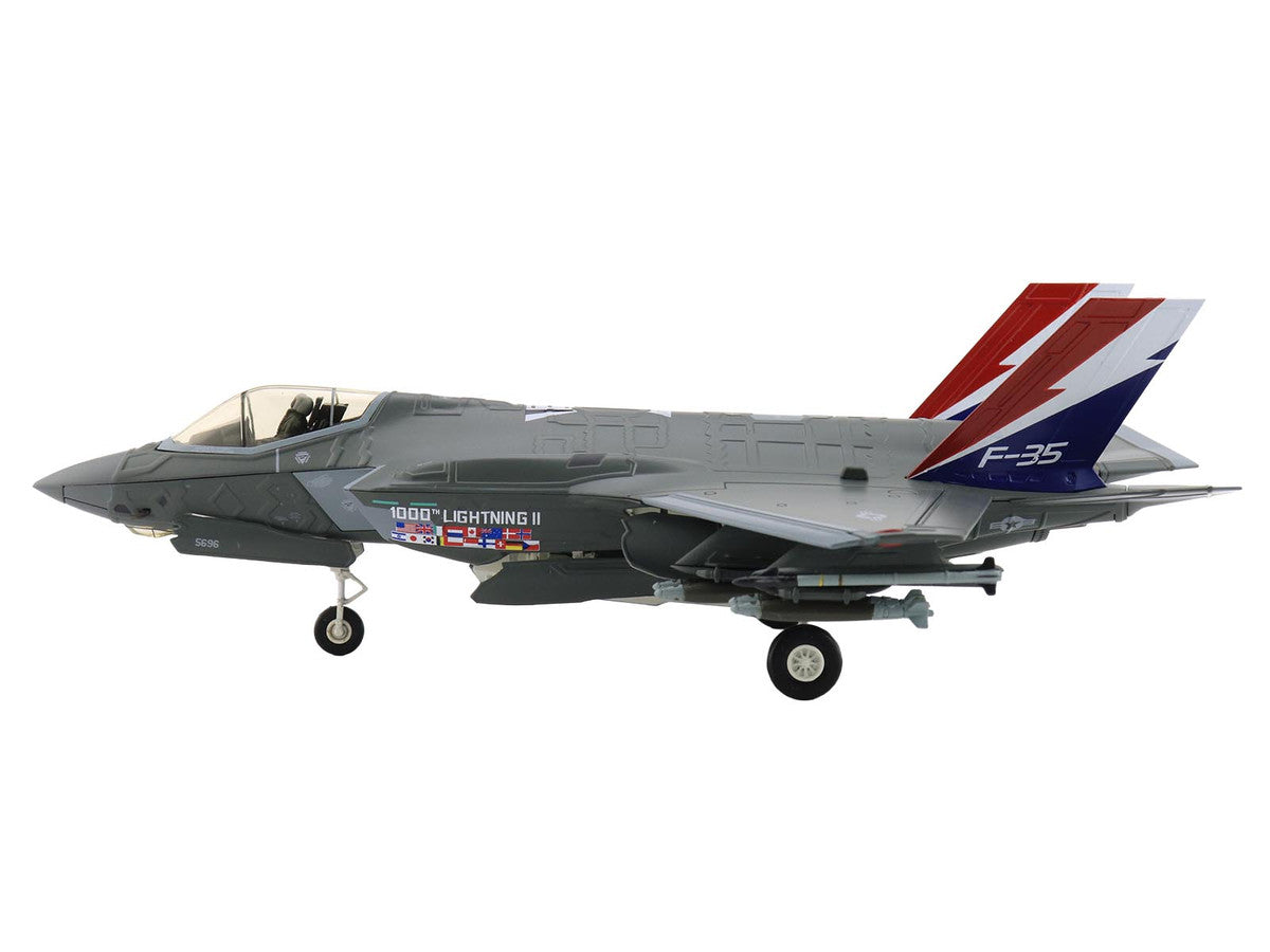 Lockheed Martin F-35A Lightning II Aircraft "22-5696 1000th Lightning II 176th FS Wisconsin ANG" (2004) United States Air Force "Air Power Series" 1/72 Diecast Model by Hobby Master