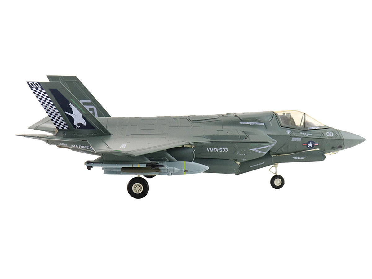 Lockheed Martin F-35B Lightning II Aircraft (Beast Mode) "170533 VMFA-533 Hawks" (2025) United States Marine Corps "Air Power Series" 1/72 Diecast Model by Hobby Master